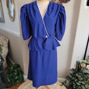 Vintage 80s Skirt Set Sz 11